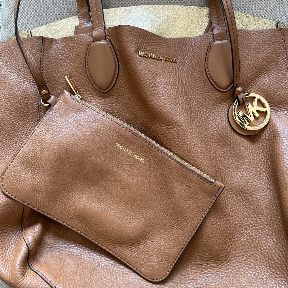 Michael Kors Brown Leather Tote Bag - Picture 5 of 5